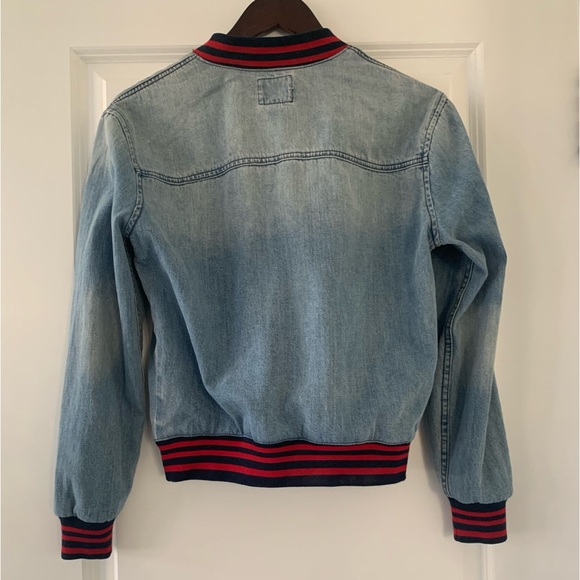 American Eagle Jean Bomber Jacket - Picture 3 of 5